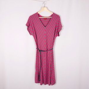 Pink and Grey Jersey Dress